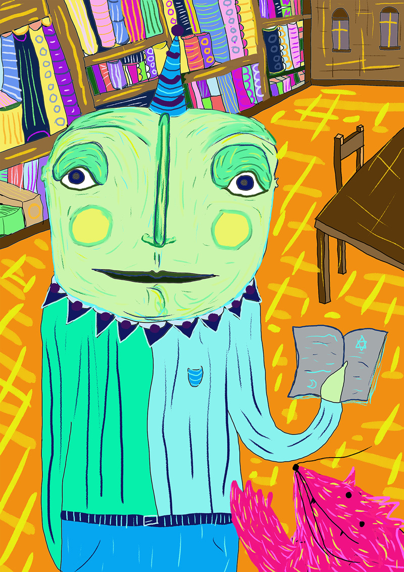 Imagen ilustrativa de Niño rana en la biblioteca