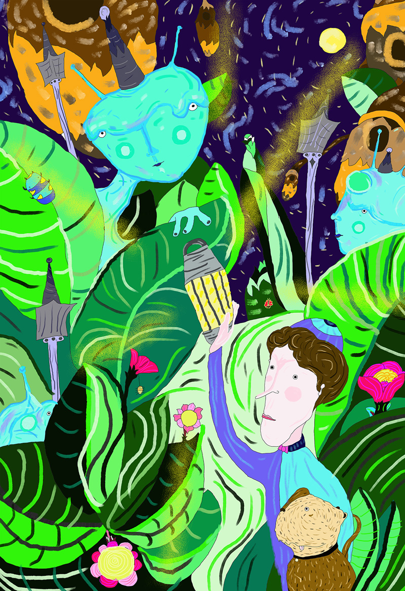 Imagen ilustrativa de Jaime y su perro en la selva